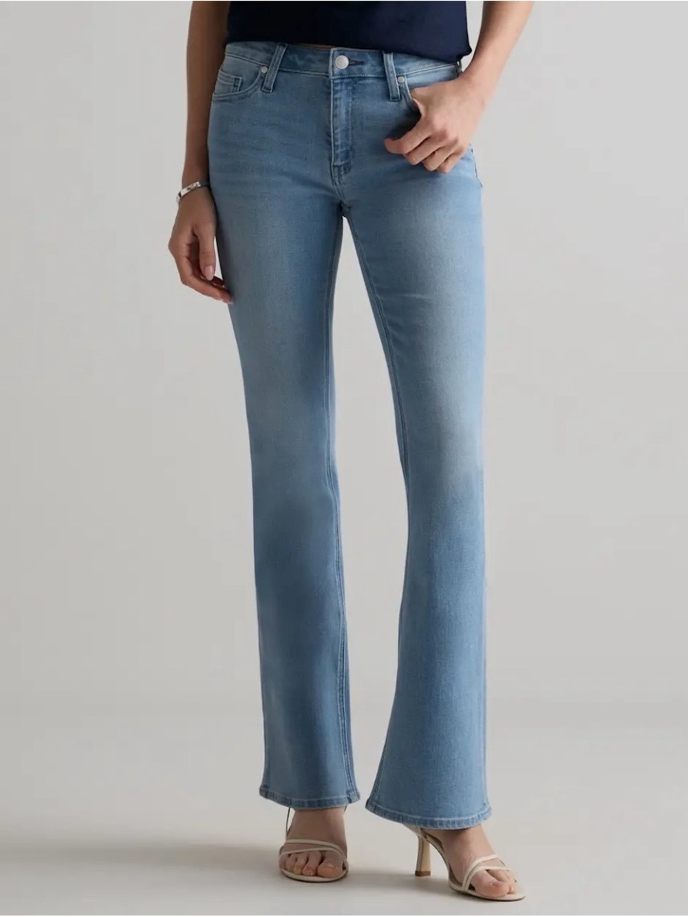 Quince Luna Light Blue Flare Jeans - Women's Stretch Bootcut
